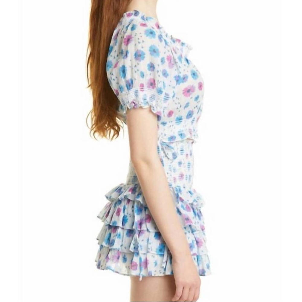 LOVESHACKFANCY Floral Ruffle Mini Skirt - Picture 2 of 3